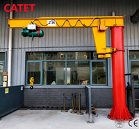 1 tonne 360 °   Grue à flèche articulée montée sur pilier rotatif avec structure d'bras pliable pour les opérations dans les espaces confinés