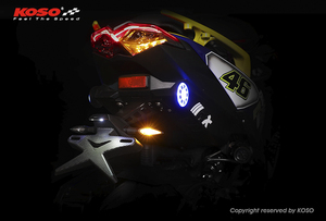Kit d'élimination de garde-boue arrière avec éclairage de plaque d'immatriculation LED pour scooter FORCE 155, version courte en plastique noir, vente en gros en ligne - Product Image 6
