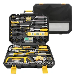 168 Socket Wrench Tools, Set Hand Tool Kit General Household Hand Screwdriver With Plastic Toolbox Storage Case/