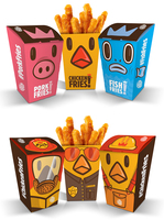 KFC — boîtes à emporter de pommes de terre, emballage de poulet frit, Chips en papier Kraft personnalisé, vente en gros, unités