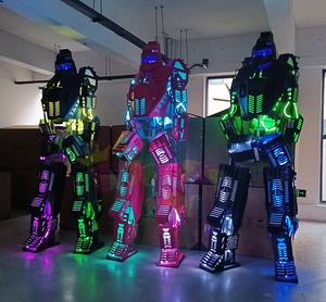 Disfraz de Robot LED <span class=keywords><strong>para</strong></span> Caminar sobre Zancos, Disfraz de Robot <span class=keywords><strong>para</strong></span> <span class=keywords><strong>Carnaval</strong></span> y Cosplay, Disfraz de Actuación con LED de Colores en Venta - Product Image 1