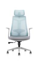 Chaise d'ordinateur de conception moderne à haut dossier avec appui-tête en maille ergonomique réglable support lombaire