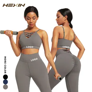 Hexin – ensemble de vêtements de Yoga actif, combinaison d'entraînement, vêtements de Fitness, vêtements de sport sans couture pour femmes, ensemble de vêtements de Yoga