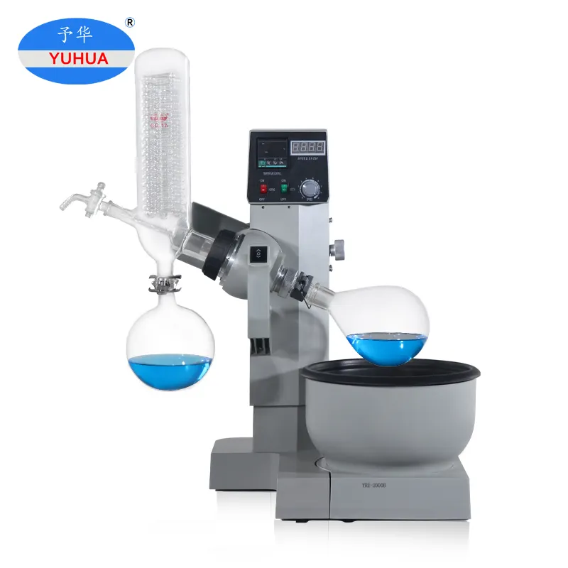 YUHUA dl-400 rotary evaporator cold trap (dry ice) condenser 5l with vaccum pump and chiller