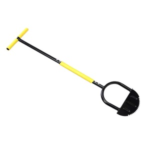 Half Moon Garden Edging Spade Hand Serrated Step <b>Lawn</b> Edger Tool with Grade Handle for Yard <b>Lawn</b> <b>Edge</b> Trimming - Product Image 1