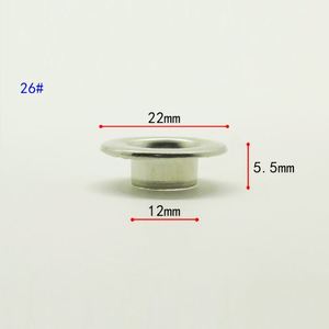 Ojales de latón para ropa de metal plateado de superficie plana de fábrica YIWANG para cortina - Product Image 3