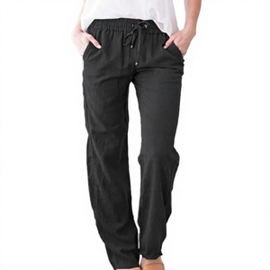 Pantalones Harem Deportivos para Mujer, Personalizados, de Cintura Alta, Corte Recto, con Cierre de Cordón, Secado Rápido, Transpirables, de Poliamida y Elastano - Product Image 1
