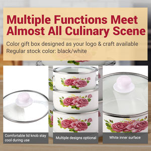 Cookercool-Olla esmaltada <span class=keywords><strong>de</strong></span> acero al carbono, juego <span class=keywords><strong>de</strong></span> utensilios <span class=keywords><strong>de</strong></span> cocina - Product Image 6