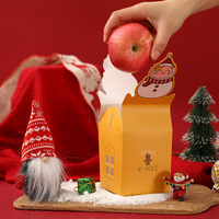 Boîte à pommes de Noël Xiyu, boîte cadeau vide en papier pour fruits, petite boîte cadeau portable, boîte cadeau de Noël portable