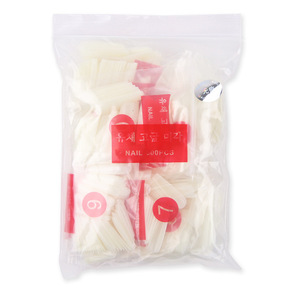 2025 pasta completa <span class=keywords><strong>punta</strong></span> puntiaguda <span class=keywords><strong>Ballet</strong></span> transparente uña del pie naturaleza estilo francés <span class=keywords><strong>media</strong></span> pasta pinturas elipse gota de agua puntas de uñas - Product Image 1