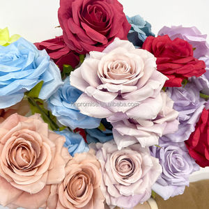 ดอกไม้ประดิษฐ์ที่มีสีสันกุหลาบหลวมดอกไม้สัมผัสจริงดอกไม้ก้านเดียวสำหรับตกแต่งบ้านงานแต่งงาน - Product Image 4