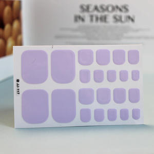 Autocollants pour ongles de pieds en gel semi-durcis, sans <span class=keywords><strong>lampe</strong></span> UV, bandes de gel pour ongles de pieds, emballage personnalisé, vente en gros d'art des ongles - Product Image 2