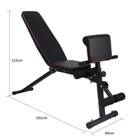 Banc de musculation pliable réglable pour abdominaux et haltères, équipement de fitness auxiliaire pour la maison, en acier et bois, OEM