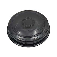 Boîte de rangement jetable en plastique noire JY-82109 pour gâteaux, plateau rond sous vide, boîte à sushi, boîte à gâteaux