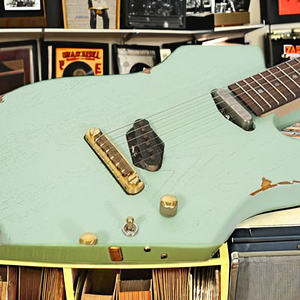 กีตาร์ Slick Guitar SL50K สีเขียวแบบวินเทจ ทรงเทเล 2 ปิ๊กอัพ สำหรับสไตล์วินเทจ พร้อมบอดี้ไม้ Swamp Ash - Product Image 4