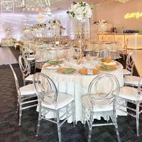 Chaises Chiavari Phoenix en résine plastique transparente pour mariage, événement, hôtel, salle à manger, utilisation en extérieur, style Tifany, chaise Typhani