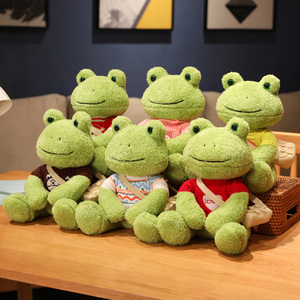 Stuffed Plush Toy Cute Green <strong>Frog</strong> Plush Doll Creative <strong>Frog</strong> Toys Super Soft <strong>Frog</strong> Animal Custom Eco-friendly Unisex PT 1pc/pp <strong>Bag</strong> - Product Image 4