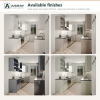 Meubles de cuisine RTA ultra-brillants au design moderne, configuration en U, assemblage en kit et boîtes de rangement en panneaux mélaminés