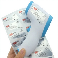 Electronic Thermometer Outer Label PVC Self Adhesive Matte Silver Tear-Resistant Dirt & Oil Proof Colorful Options