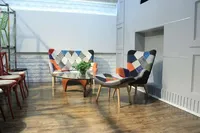 Couverture en tissu de salon Design en bois inclinable Meubles de salon Canapé patchwork moderne