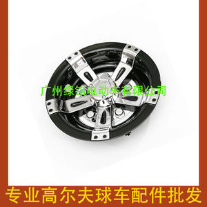 Nouvelles coques de roue de chariot de golf de 10 pouces universelles en ABS noir et blanc électroplaqué, accessoires pour moyeux - Product Image 2