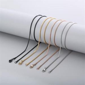 <span class=keywords><strong>Collana</strong></span> a <span class=keywords><strong>Catena</strong></span> Serpente Rotonda in Acciaio Inossidabile Placcato Oro PVD Argento Oro Rosa Nero Impermeabile Non Sbiadisce - Product Image 5