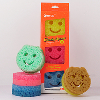 3PCS/Sac de couleur à température contrôlée Éponges à vaisselle à haute mousse pour le nettoyage de la cuisine, doux dans l'eau chaude et dure dans l'eau froide.