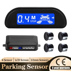 Kit de capteurs de stationnement pour voiture avec moniteur LED de recul Auto Parktronic, 4 capteurs de 22 mm, système de détection radar, écran rétroéclairé - Product Image 1