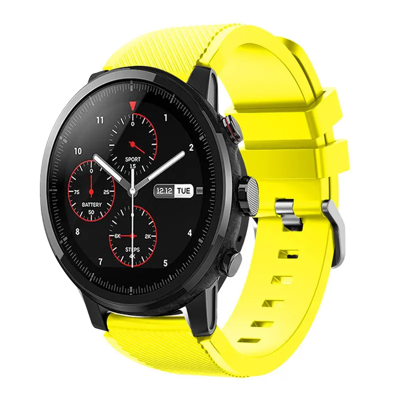 22mm watch strap for Xiaomi Huami Amazfit 2s / GTR 47mm silicone band sport smart watch wristband for Samsung Gear S3