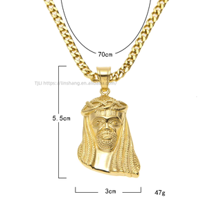 Pendentif de style personnalisé pour hommes et femmes, collier hip-hop plaqué or, bijoux hip-hop - Product Image 2