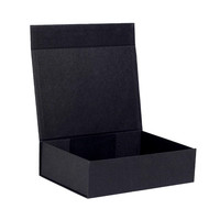 China Factory Custom With Logo Paper Printed Black Gift Necklace Jewelry Box