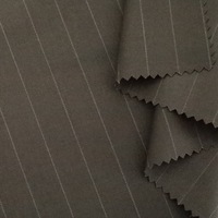 Tissu rayé extensible teint en fil 215 g/m² en polyester, viscose et élasthanne pour uniformes, veste de costume, robe et pantalon, technique tissée