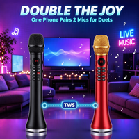 Microphone sans fil USB L-699 20W avec moniteur/écran, microfono inalambrico profesional, système de haut-parleurs pour karaoké, extérieur