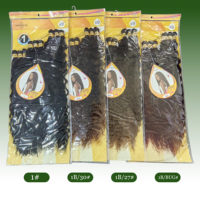 Extensiones de Cabello de Ganchillo de Fibra Sintética Suave de Alta Temperatura, Estilo para Todas las Estaciones, Fácil de Instalar, para Mujer, Trama Única 9X 24/26/28 Pulgadas 260g