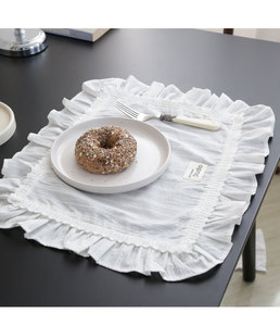Serviette et Set <span class=keywords><strong>de</strong></span> <span class=keywords><strong>Table</strong></span> Rayés en Coton Pur <span class=keywords><strong>Jacquard</strong></span> Lavable et Réutilisable avec Ambiance Vintage Française pour la Maison, les Mariages, les Banquets et l'Hôtellerie - Product Image 3