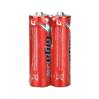 Piles AA robustes au carbone-zinc, résistantes aux fuites, pour LED