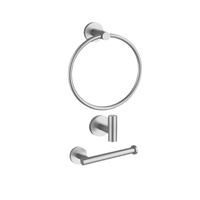 Ensemble de 3 accessoires de salle de bain modernes en acier inoxydable, luxe, fixation murale, porte-serviettes, porte-papier toilette, accessoires de salle de bain
