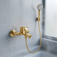 Ensemble de robinetterie murale en laiton pour salle de bain, mitigeur de douche et robinet de baignoire