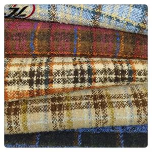 Hete Verkoop Zware Dobby Tweed Kleurrijke Geweven Polyester Geruit Stof Voor Jas, Jurk, Tas Blazer - Product Image 1