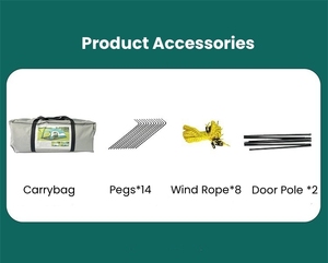 5-8 persone doppio strato tenda della famiglia con divisa della tenda per separato 2 camere impermeabile antivento in Picnic all'aperto - Product Image 6