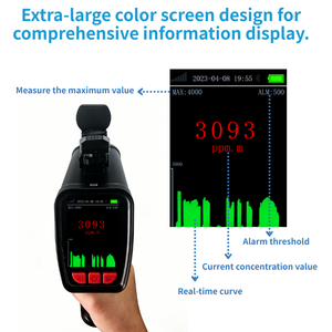 Instrument de télémétrie au laser portable pour le méthane, capteur laser infrarouge EX, écran couleur, analyseur de méthane au laser CH4 - Product Image 3