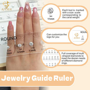 Tableau de comparaison des carats, tableau des tailles de carats de diamants, 5A 7A, ensemble de pierres précieuses en zircone cubique blanche, affichage des pierres précieuses, sélecteur de CZ - Product Image 5