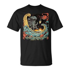 Camiseta Twenty Thousand Leagues Under The Sea para adultos, unisex, diseño gráfico negro - Product Image 1