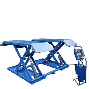 1.2m/1.4m/1.6m Mobile Hydraulic Scissor Car Lift Mid Rise Double Cylinder Hydraulic Lifter Movable Car Lift Machine