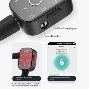 Nouveau <span class=keywords><strong>cadenas</strong></span> de <span class=keywords><strong>vélo</strong></span> biométrique <span class=keywords><strong>avec</strong></span> <span class=keywords><strong>alarme</strong></span> intelligente, application Tuya, Wifi, empreinte digitale, <span class=keywords><strong>cadenas</strong></span> étanche - Product Image 3