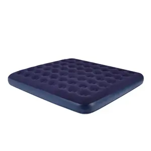 Inflatable Air Bed with Built-in Pump Foldable Air Mattress with Waterproof Flocked Top Portable Mattress Queen, Single, Twin
