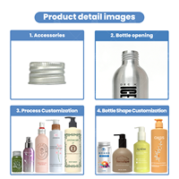 Bouteille en aluminium de qualité alimentaire personnalisée de 50 ml, 100 ml, 150 ml, 200 ml, 250 ml, 300 ml pour le café, les jus, les boissons, bouteille de recharge, canette en aluminium