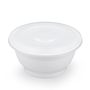 1140ML Microwave Safe Disposable Plastic Bowl Inject 42oz To Go Meal Prep Noodle Bowl With Clear Lids