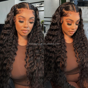<b>Deep</b> Curly <b>Wave</b> Raw Brazilian Hair Virgin Glueless <b>Wigs</b> Human Hair Lace Front Pre Plucked Wear and Go HD Lace Frontal <b>Wigs</b> - Product Image 5