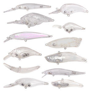 Esche da pesca esche a manovella vuote non verniciate esche da pesca esca esca Minnow Wobblers 12 pz/set - Product Image 1